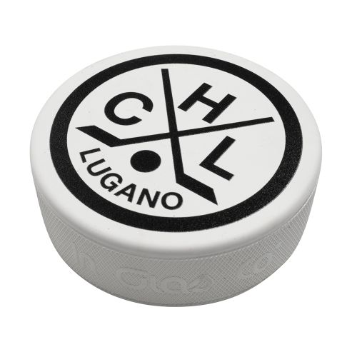 HC Lugano Puck Logo schwarz